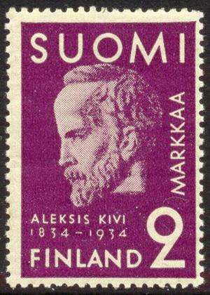 Aleksis Kivi bélyeg 1934-ből, www.datafun.fi/postimerkki