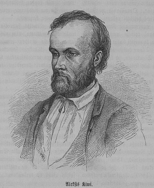Albert Edelfelt rajza Aleksis Kiviről 1873-ból (Kép: digi.kansalliskirjasto.fi)