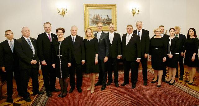 Az új finn kormány (Kép: Juhani Niiranen, Helsingin Sanomat)